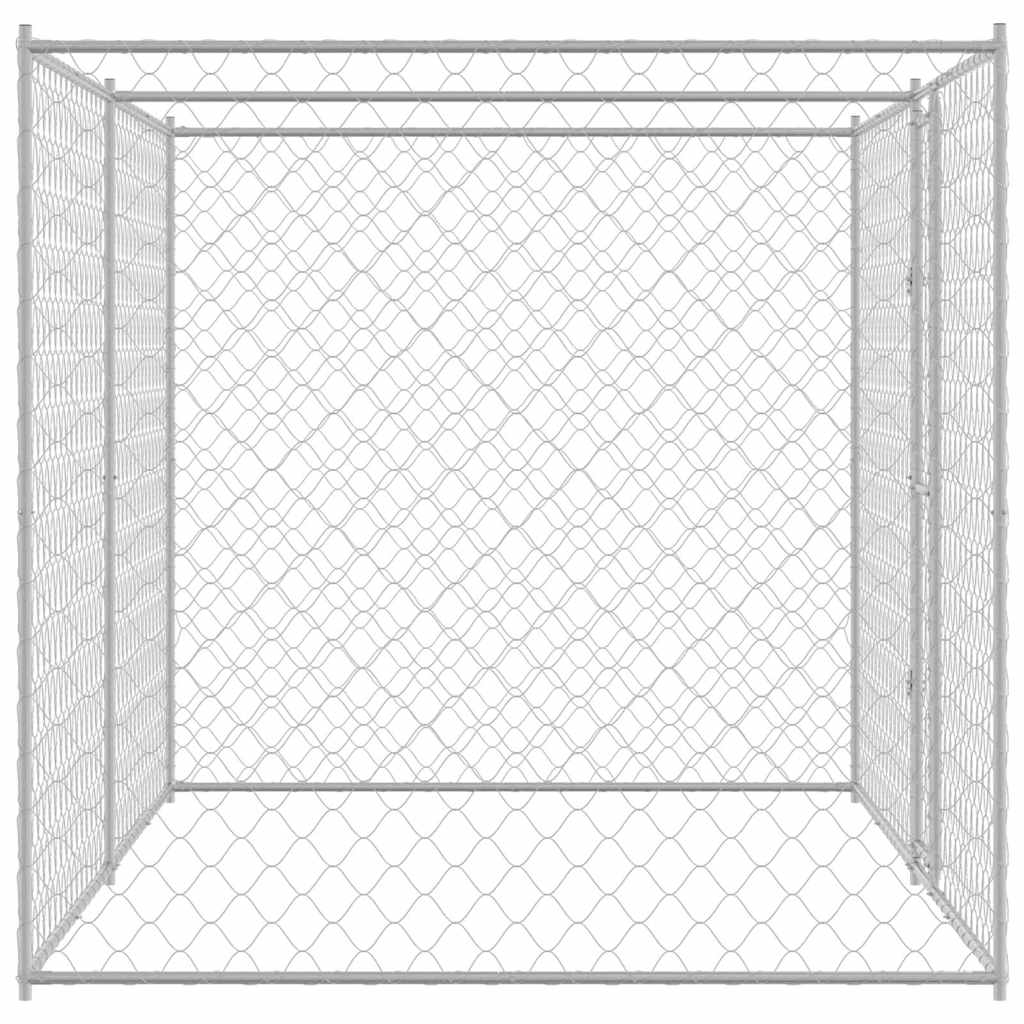 Dog Cage Silver 400 x 200 x 200 cm Galvanised Steel