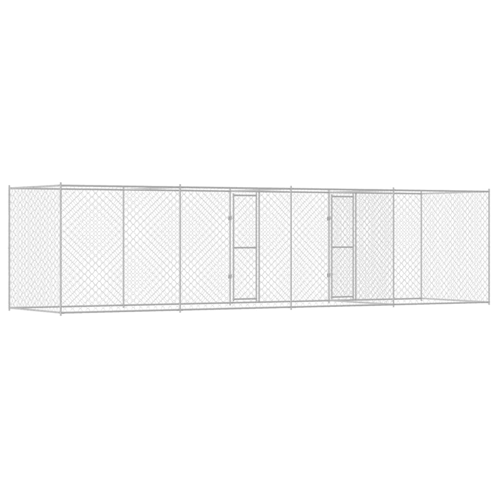 Dog Cage Silver 800 x 200 x 200 cm Galvanised Steel