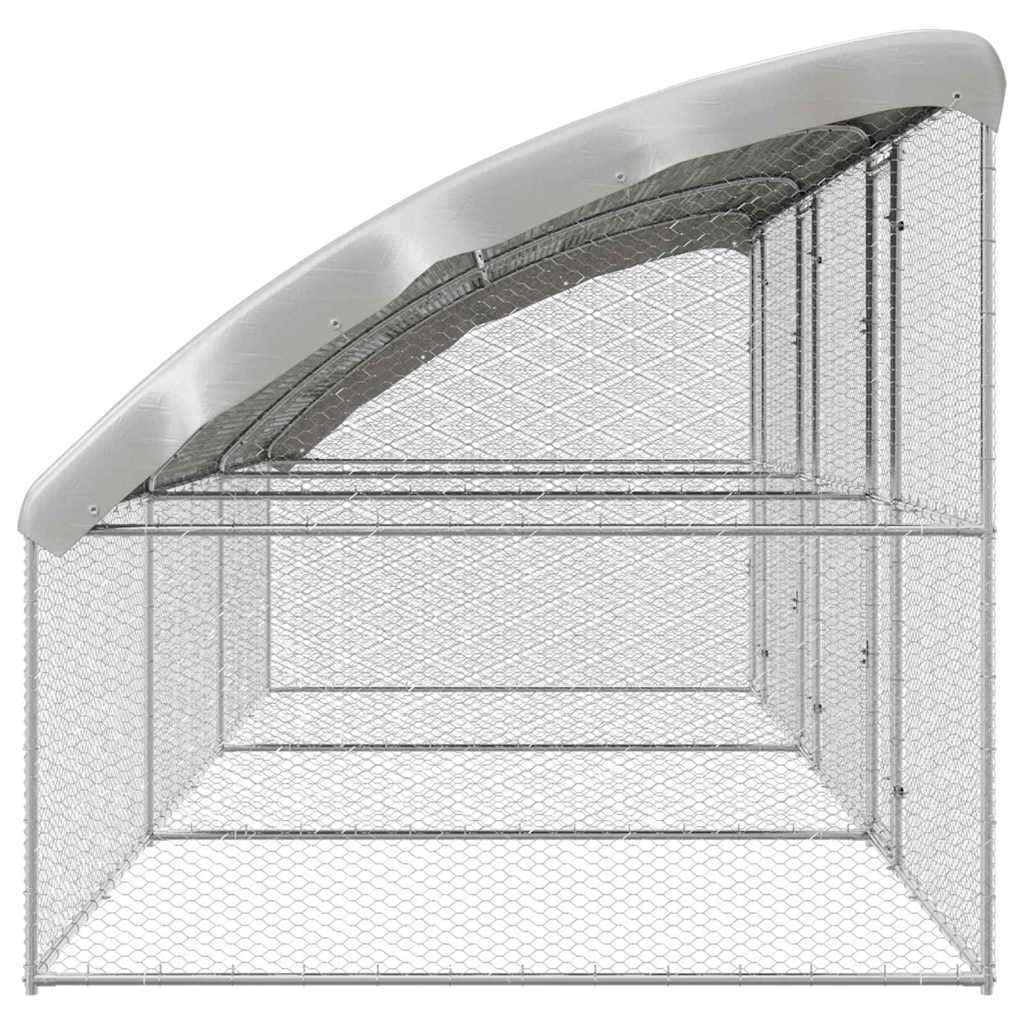 Chicken Cage 3 pcs Silver 600 x 200 x 200 cm Galvanised Steel