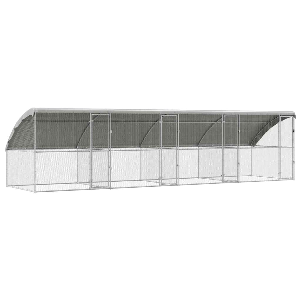 Chicken Cage 4 pcs Silver 800 x 200 x 200 cm Galvanised Steel