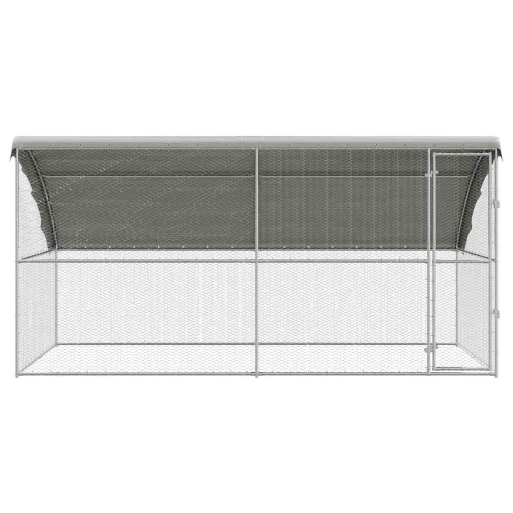 Chicken Cage 2 pcs Silver 400 x 200 x 200 cm Galvanised Steel