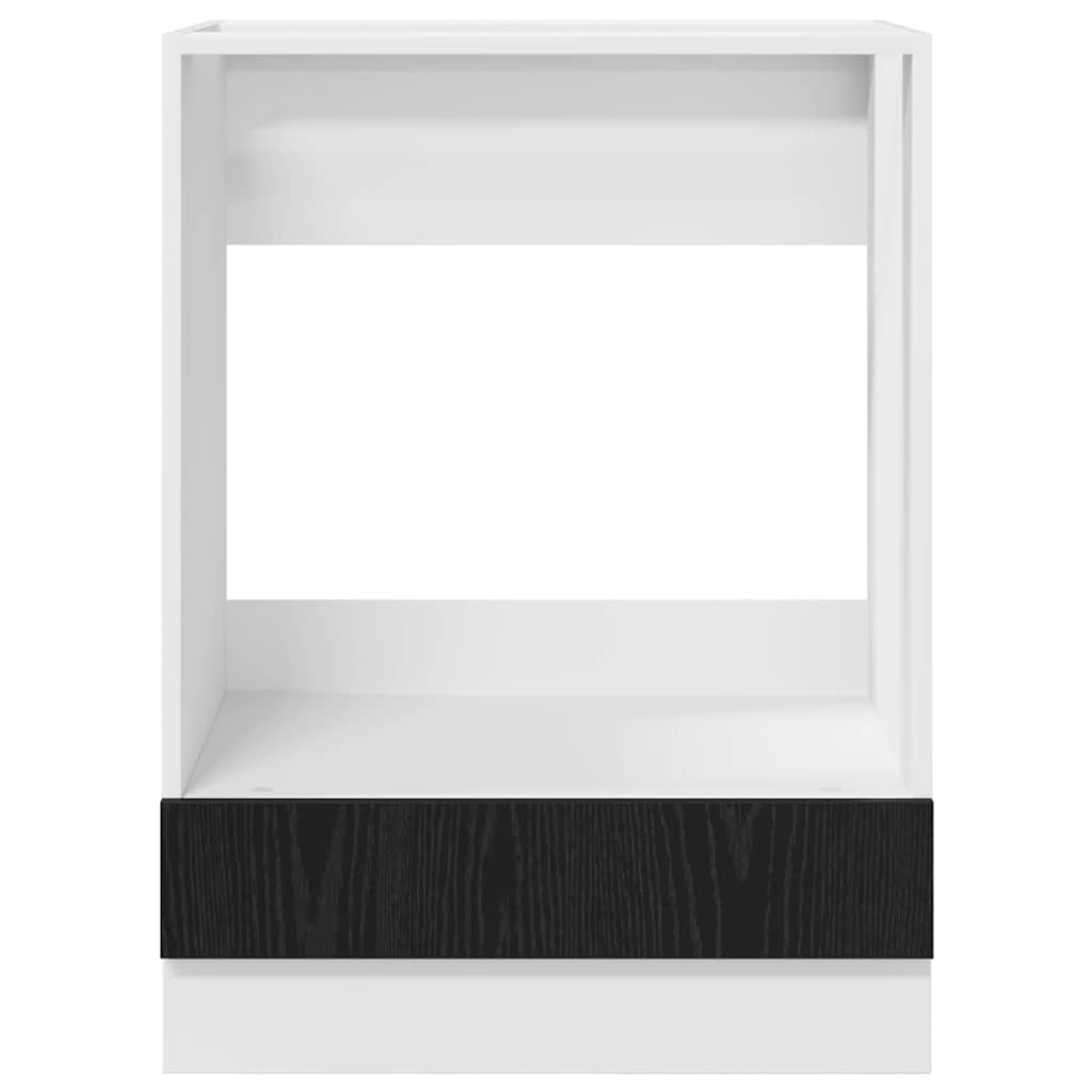 Oven cabinet Black oak 60 x 46 x 81.5 cm Engineered wood