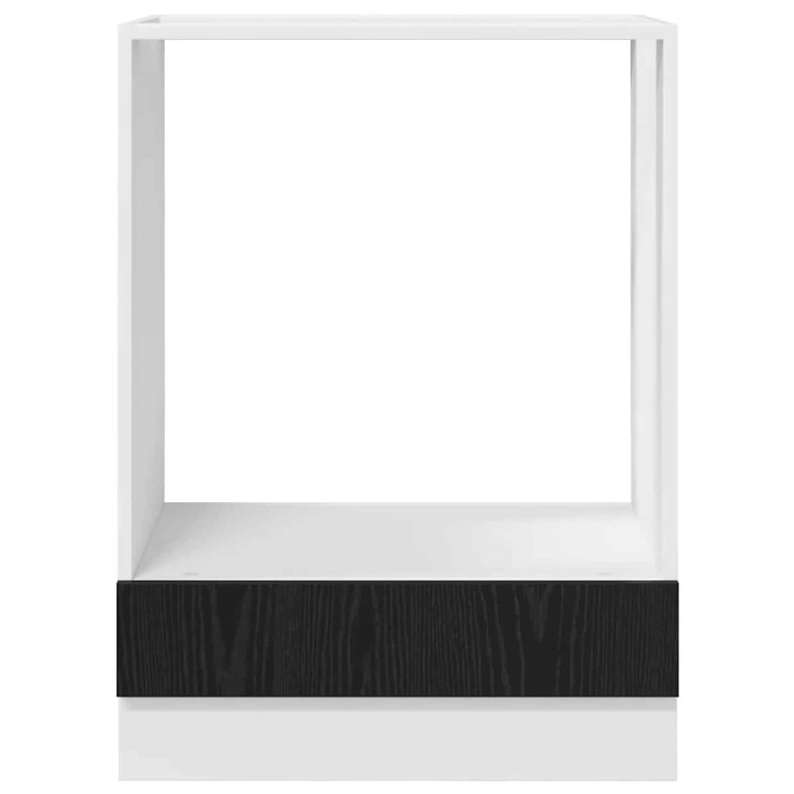 Oven cabinet Riga Black oak 60 x 46 x 81,5 cm Engineered Wood