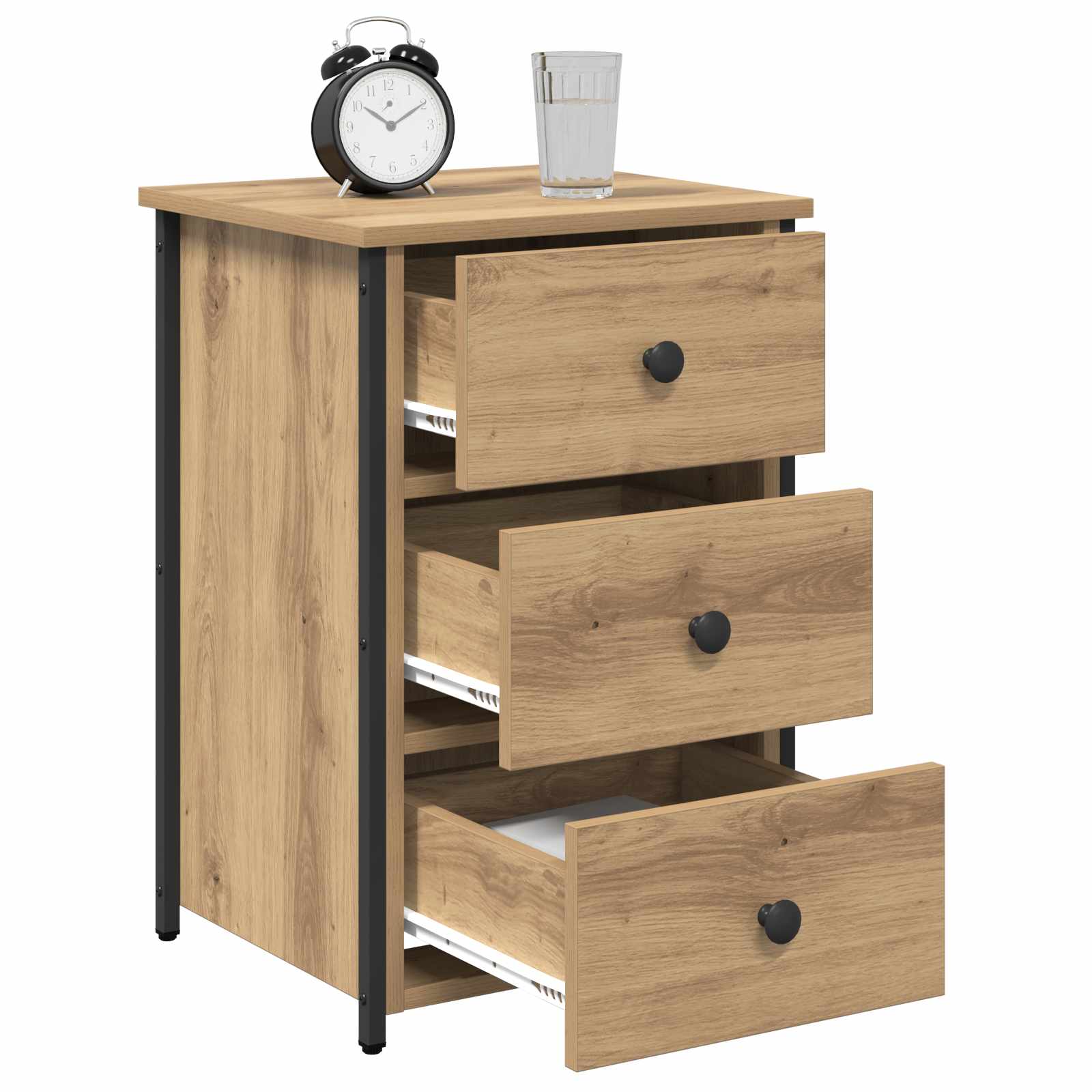 Bedside Cabinet with Drawer 2 pcs Brown 40 x 36 x 60 cm
