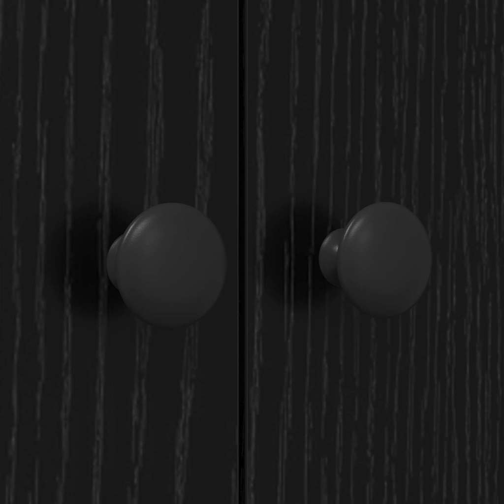 Washing Machine Cabinet Black 0ak 68 x 48,5 x 194 cm