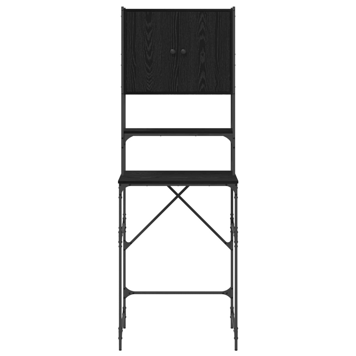 Washing Machine Cabinet Black 0ak 68 x 48,5 x 194 cm