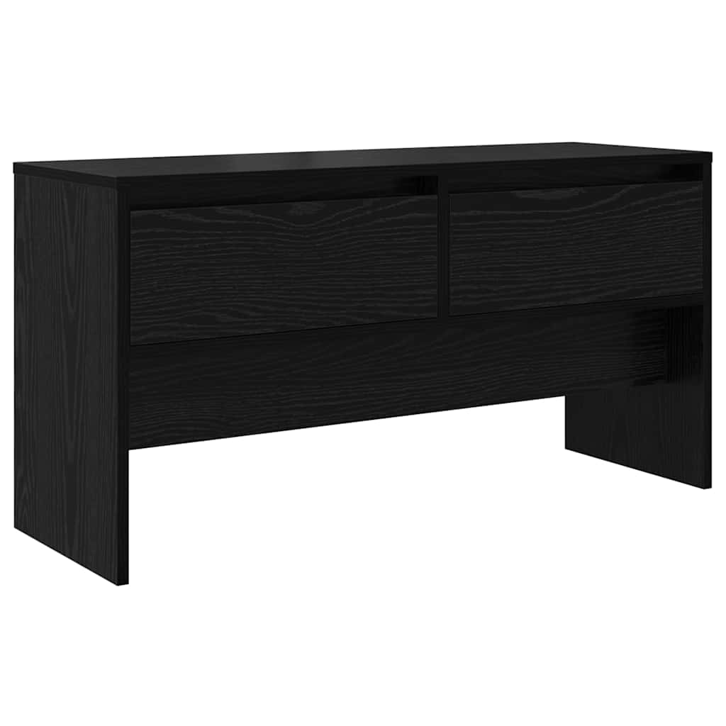 Hallway Furniture Set 4 pcs Black Oak Engineered Wood