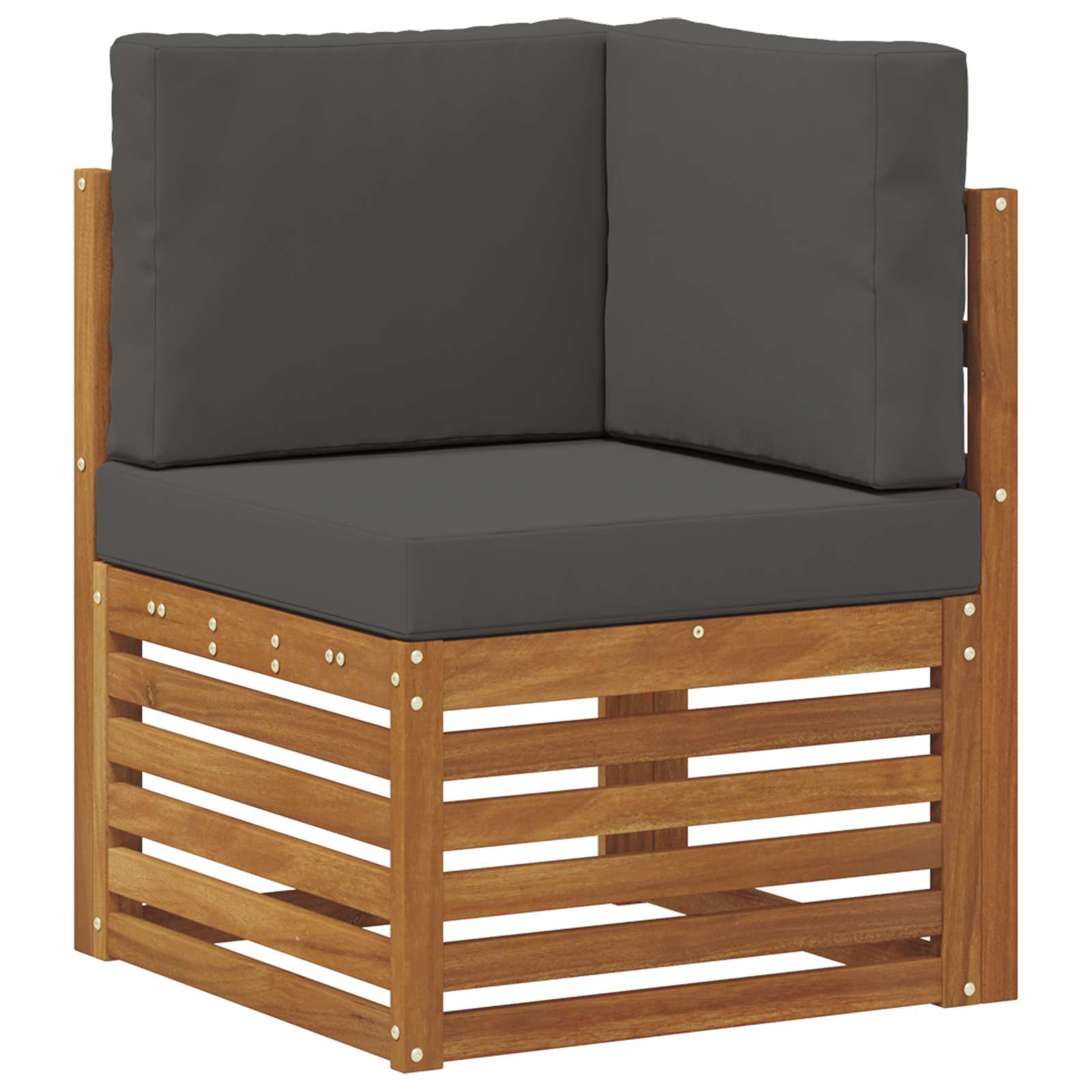 Sectional Sofa Set with Cushion 5 pcs Natural and Anthracite