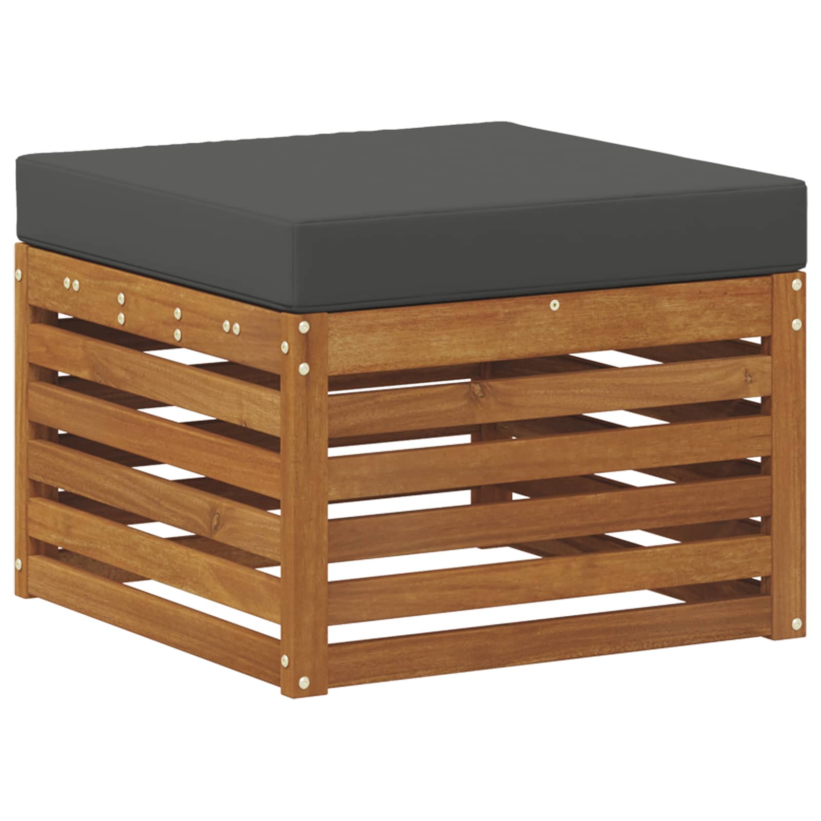 Sofa Sets 6 pcs Natural and Anthracite Solid Acacia Wood
