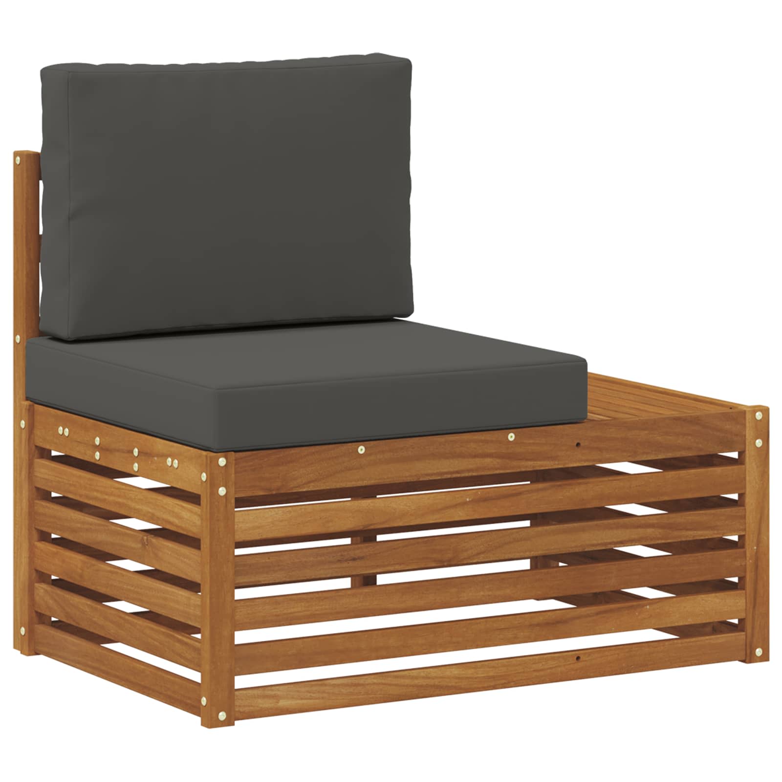 Outdoor Sofa Set Natural and Anthracite 59 x 59 x 37 cm