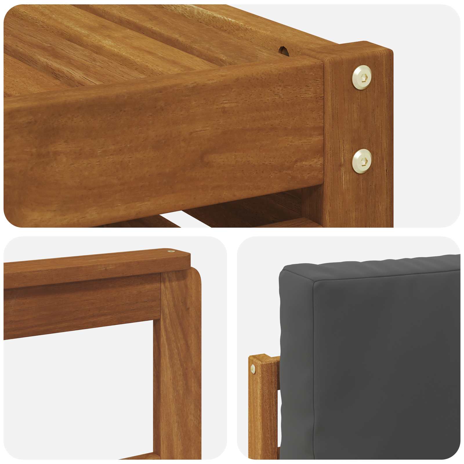 Outdoor Sofa Set with Cushion 11 pcs Natural and Anthracite