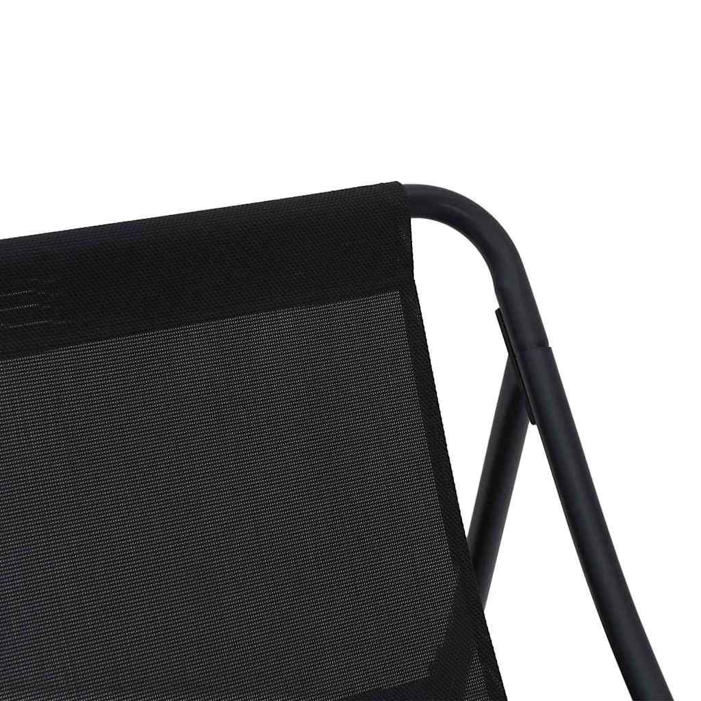 Garden Furniture 2 pcs Black Powder-Coated Steel