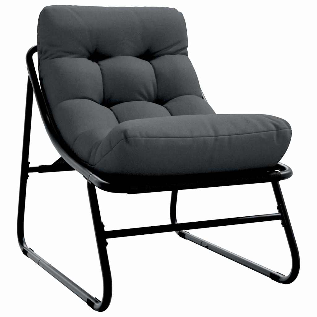 Garden Furniture 2 pcs Black Powder-Coated Steel