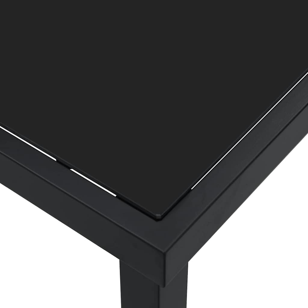 Garden Table Black 140 x 70 x 73 cm Metal