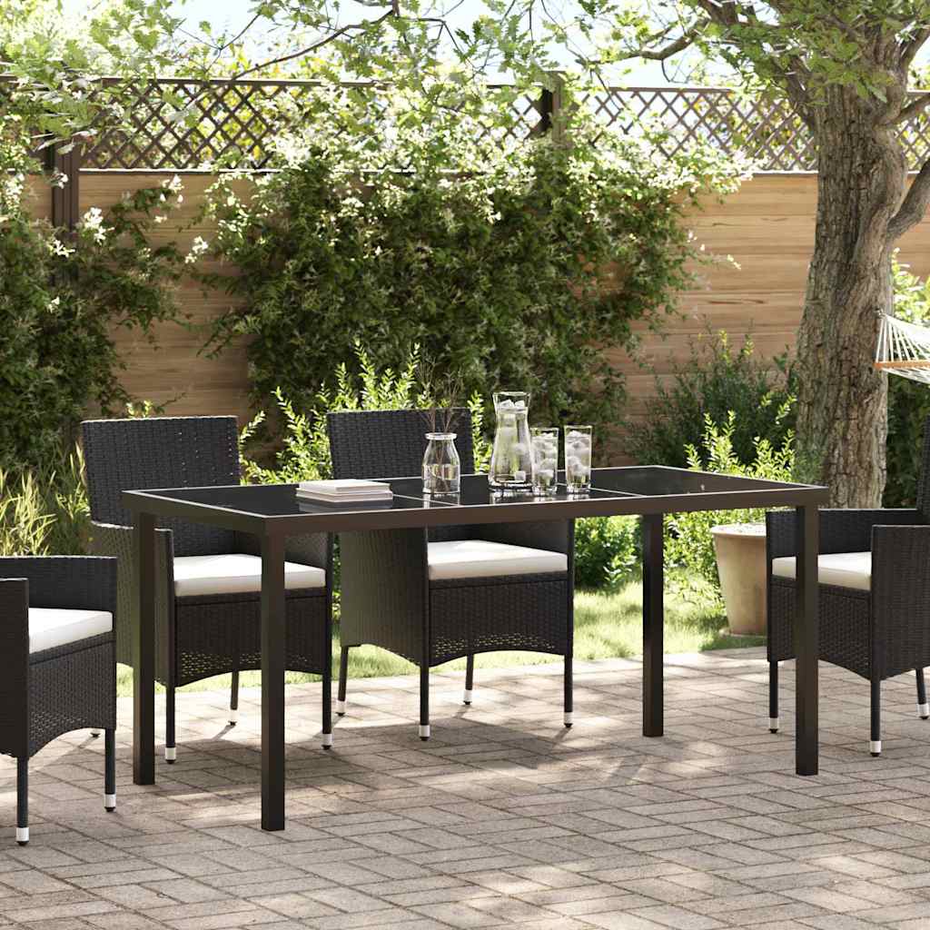Garden Table Black 160 x 80 x 73 cm Metal