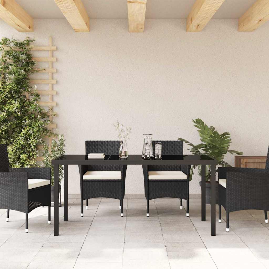 Garden Table Black 160 x 80 x 73 cm Metal