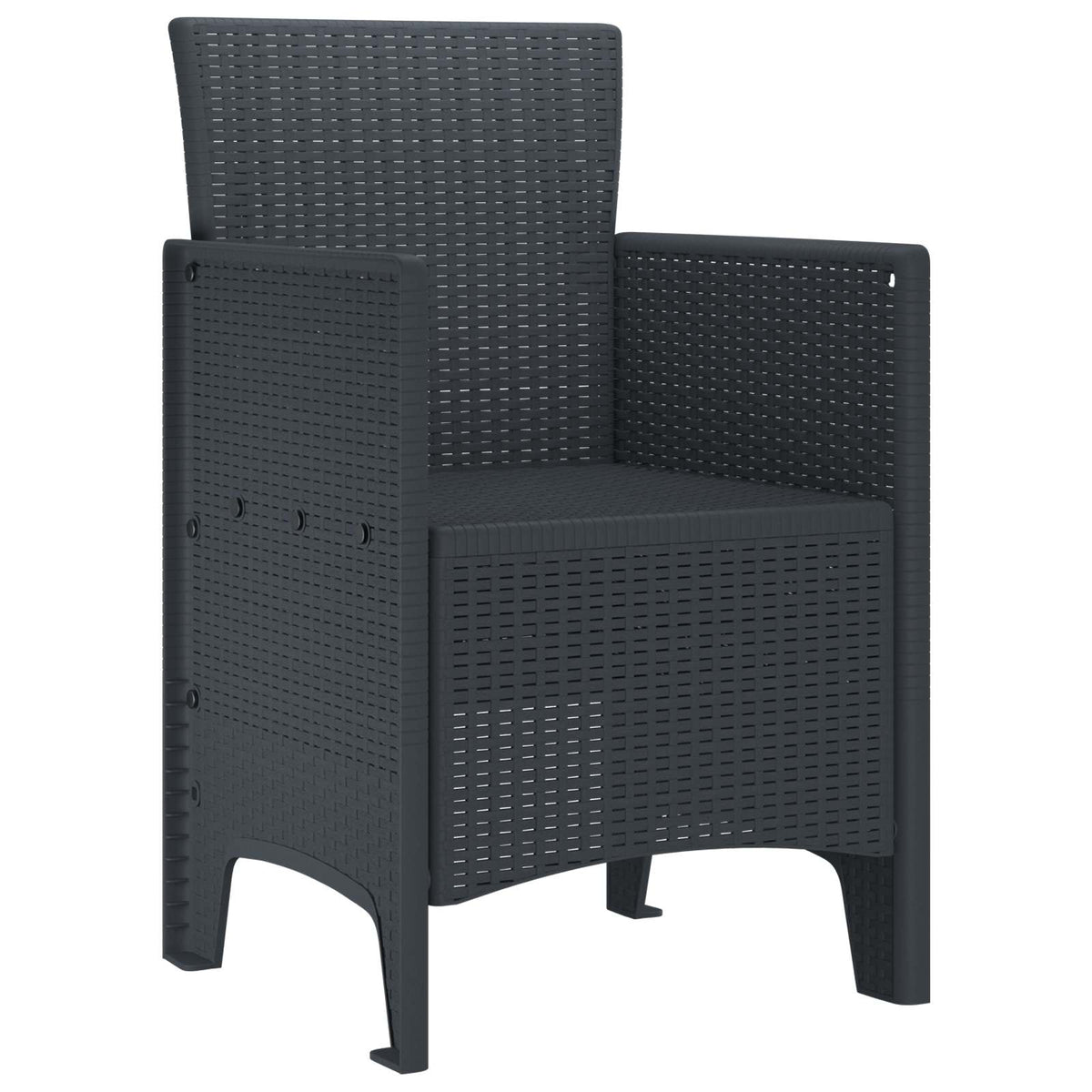 Garden Chair 2 pcs Anthracite 53 x 49 x 85 cm Polypropylene