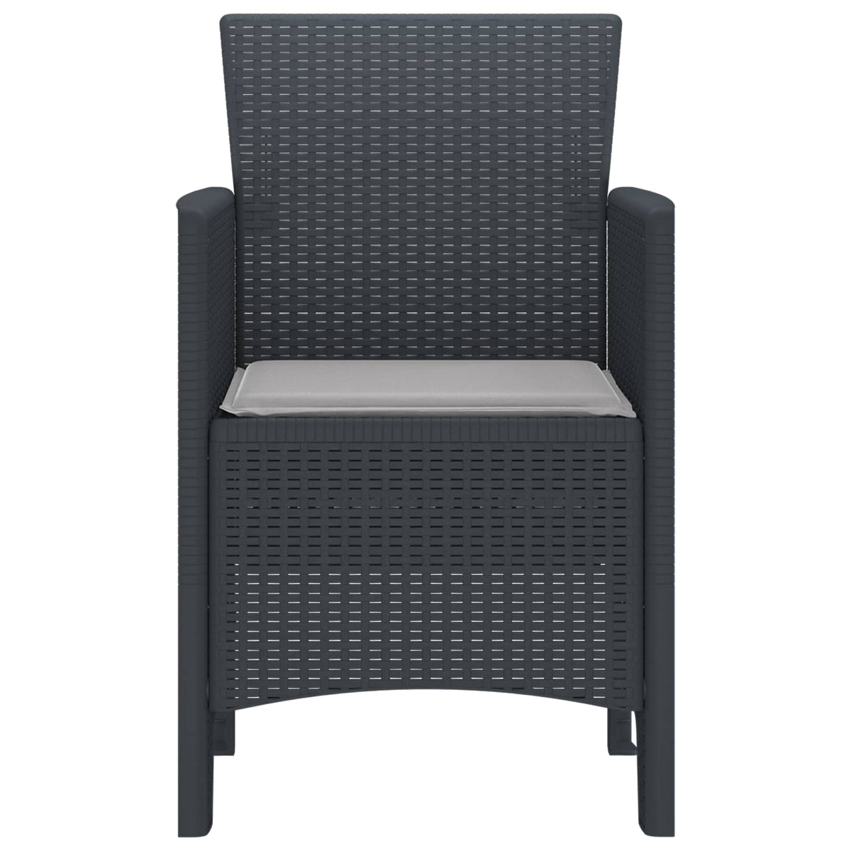 Garden Chair 2 pcs Anthracite 53 x 49 x 85 cm Polypropylene