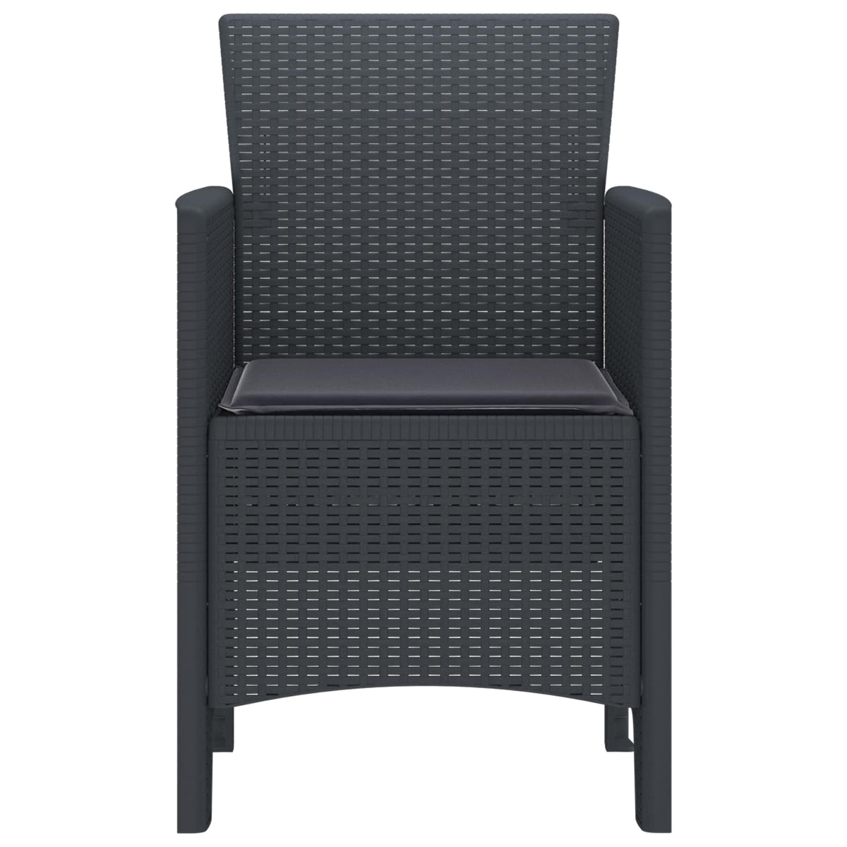 Garden Chair 2 pcs Anthracite 53 x 49 x 85 cm Polypropylene
