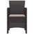 Garden Chair 2 pcs Brown 53 x 49 x 85 cm PP