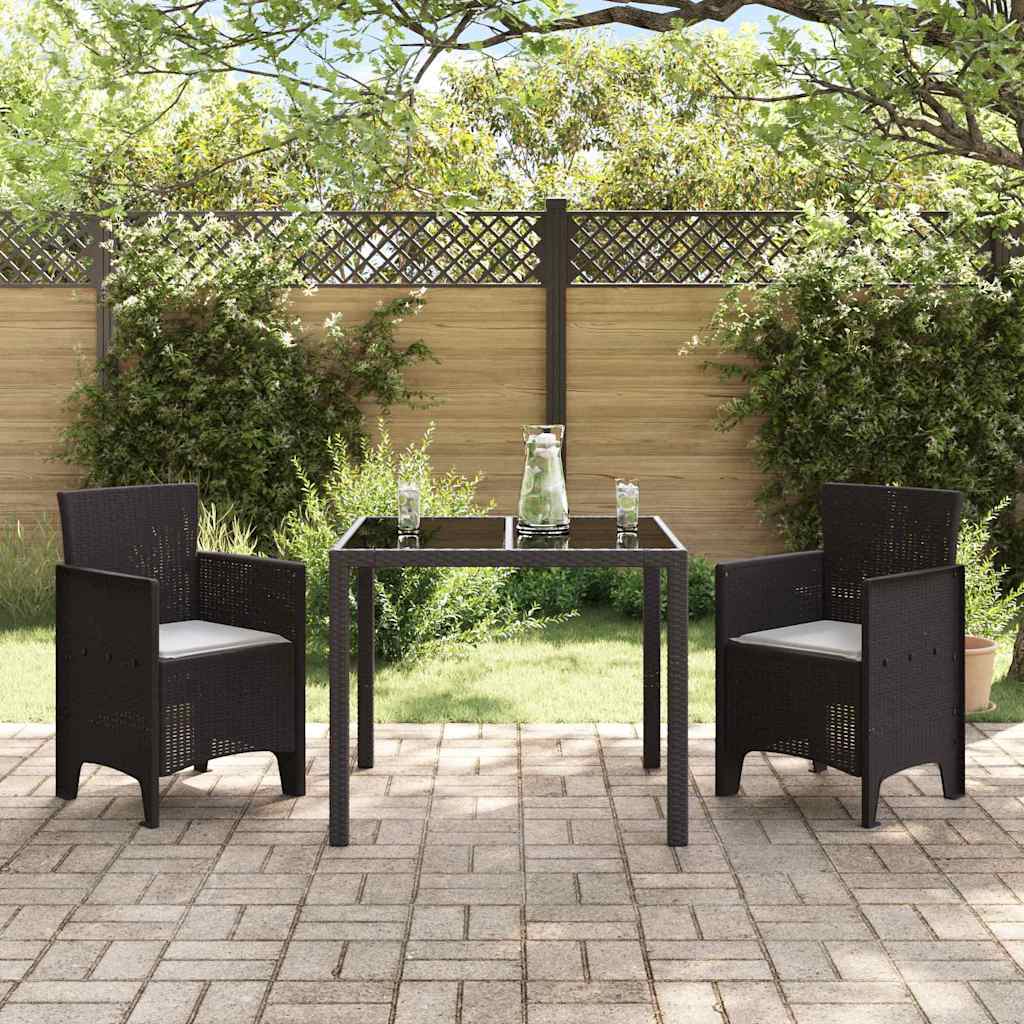 Garden Chair 2 pcs Brown 53 x 49 x 85 cm PP