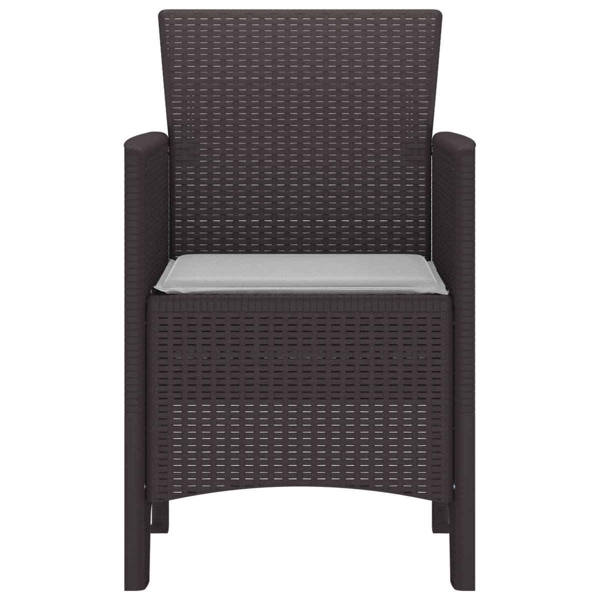 Garden Chair 2 pcs Brown Polypropylene