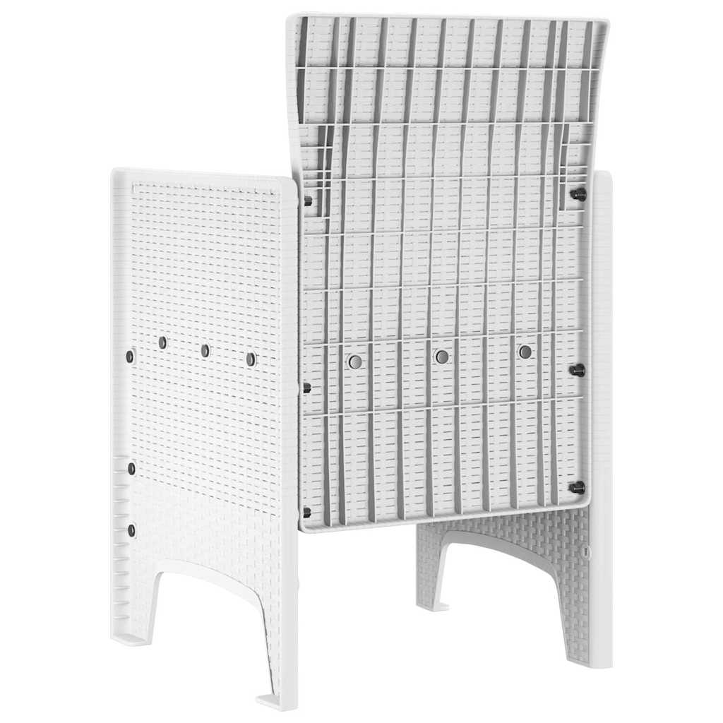 Garden Chair 2 pcs White 53 x 49 x 85 cm Polypropylene