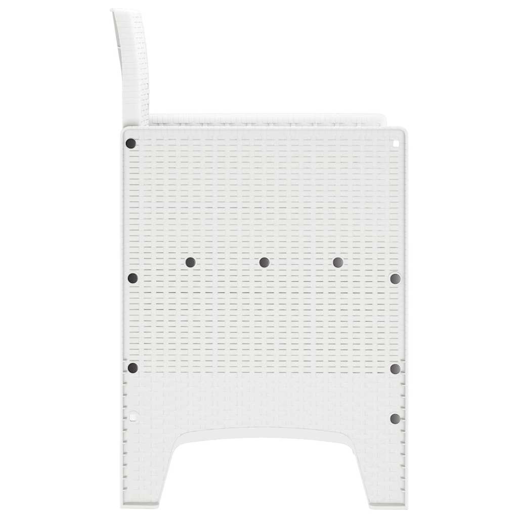 Garden Chair 2 pcs White 53 x 49 x 85 cm Polypropylene