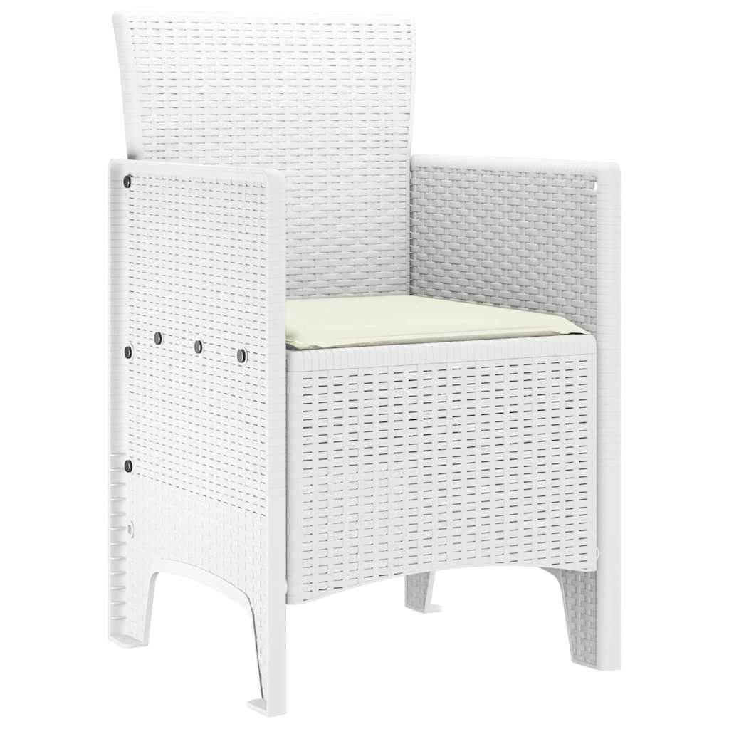 Garden Chair 2 pcs White 53 x 49 x 85 cm Polypropylene