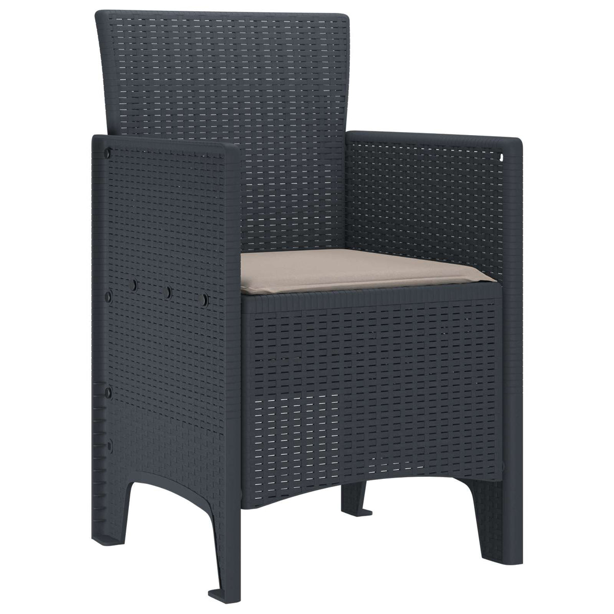 Garden Chair 4 pcs Anthracite 53 x 49 x 85 cm Polypropylene