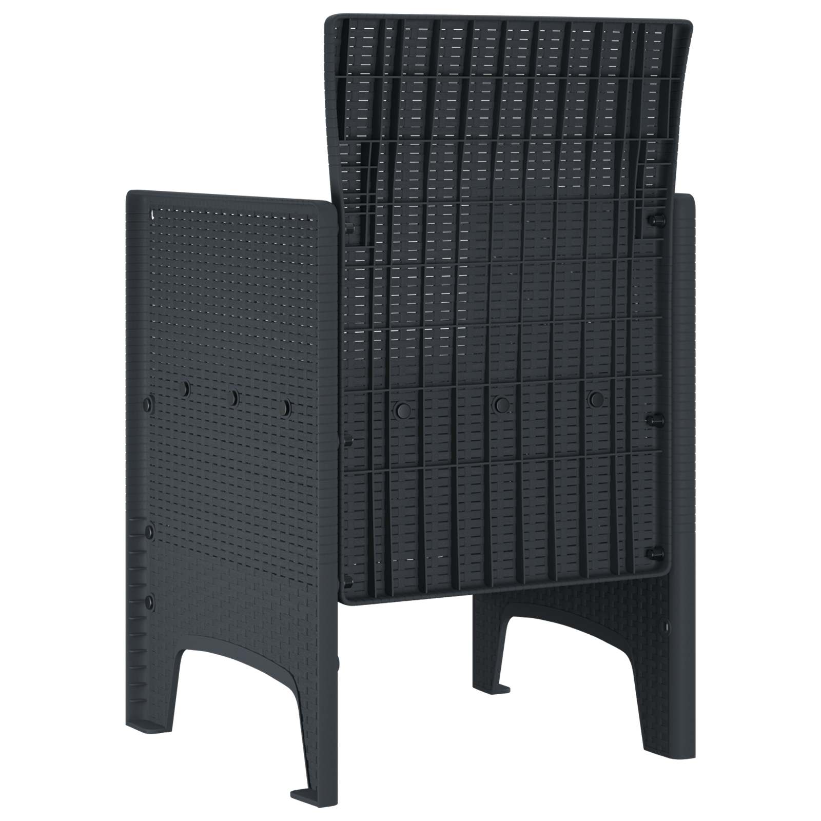 Garden Chair 4 pcs Anthracite 53 x 49 x 85 cm Polypropylene