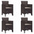 Garden Chair 4 pcs Brown 53 x 49 x 85 cm PP