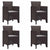 Garden Chair 4 pcs Brown 53 x 49 x 85 cm PP