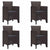 Garden Chair 4 pcs Brown 53 x 49 x 85 cm PP