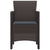 Garden Chair 4 pcs Brown 53 x 49 x 85 cm PP