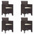 Garden Chair 4 pcs Brown 53 x 49 x 85 cm PP