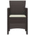 Garden Chair 4 pcs Brown 53 x 49 x 85 cm PP