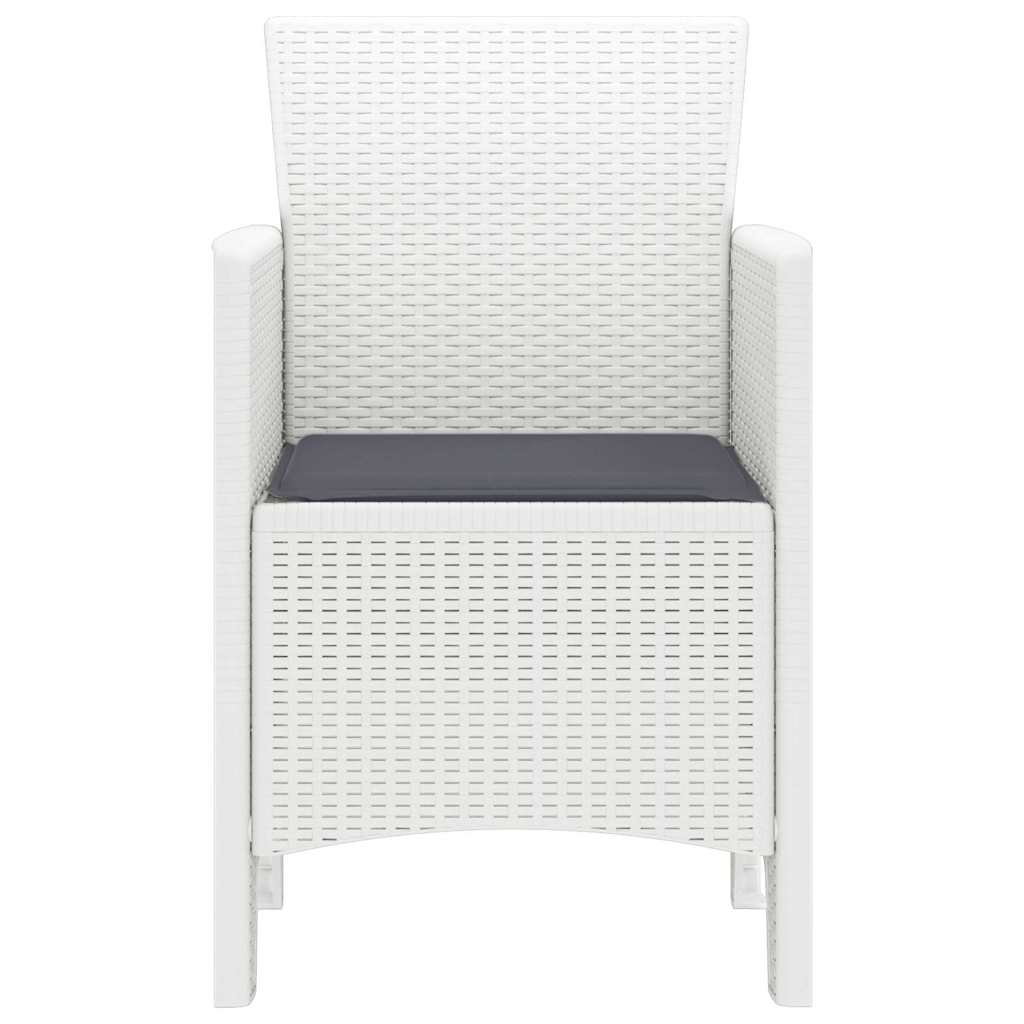 Garden Chair 4 pcs White 53 x 49 x 85 cm Polypropylene