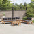 Garden Bench Set with Cushion with Storage 5 pcs Brown and Grey