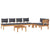 Garden Bench Set with Cushion with Storage 5 pcs Brown and Grey