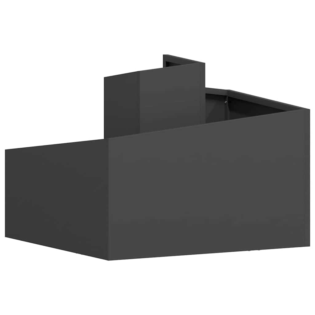 Garden Planter Black 60 x 60 x 50 cm Cold-rolled Steel