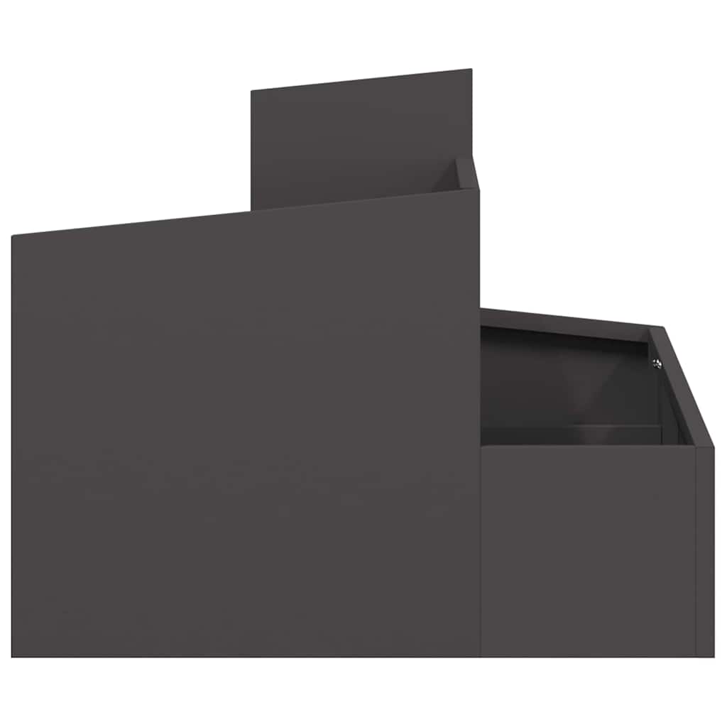 Garden Planter Black 60 x 60 x 50 cm Cold-rolled Steel