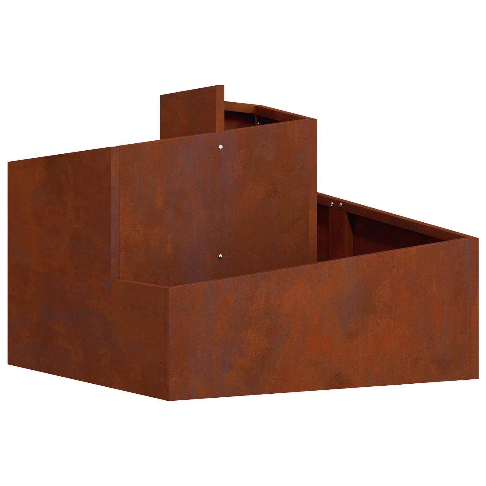 Garden Planter Brown 60 x 60 x 50 cm Weathering Steel