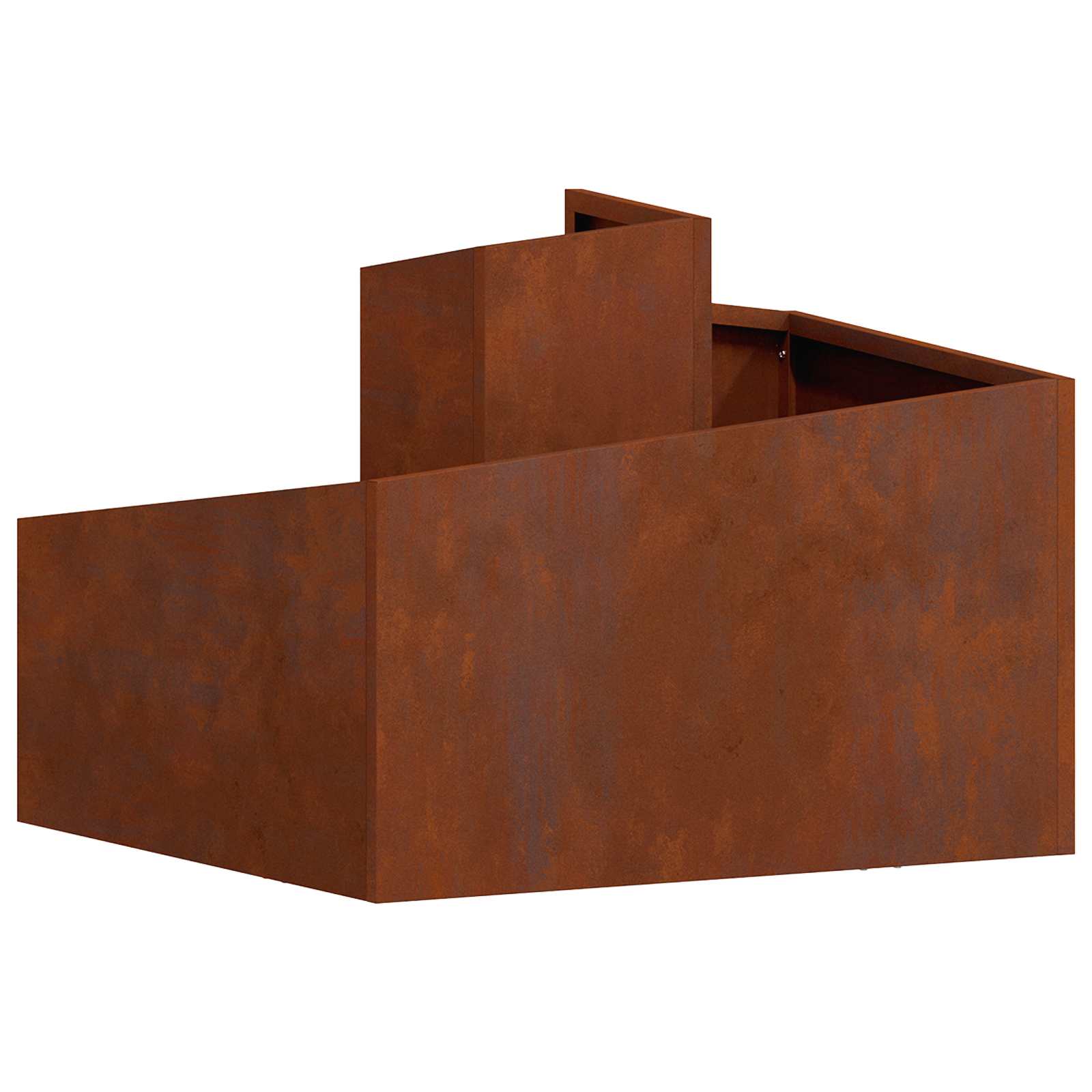 Garden Planter Brown 60 x 60 x 50 cm Weathering Steel