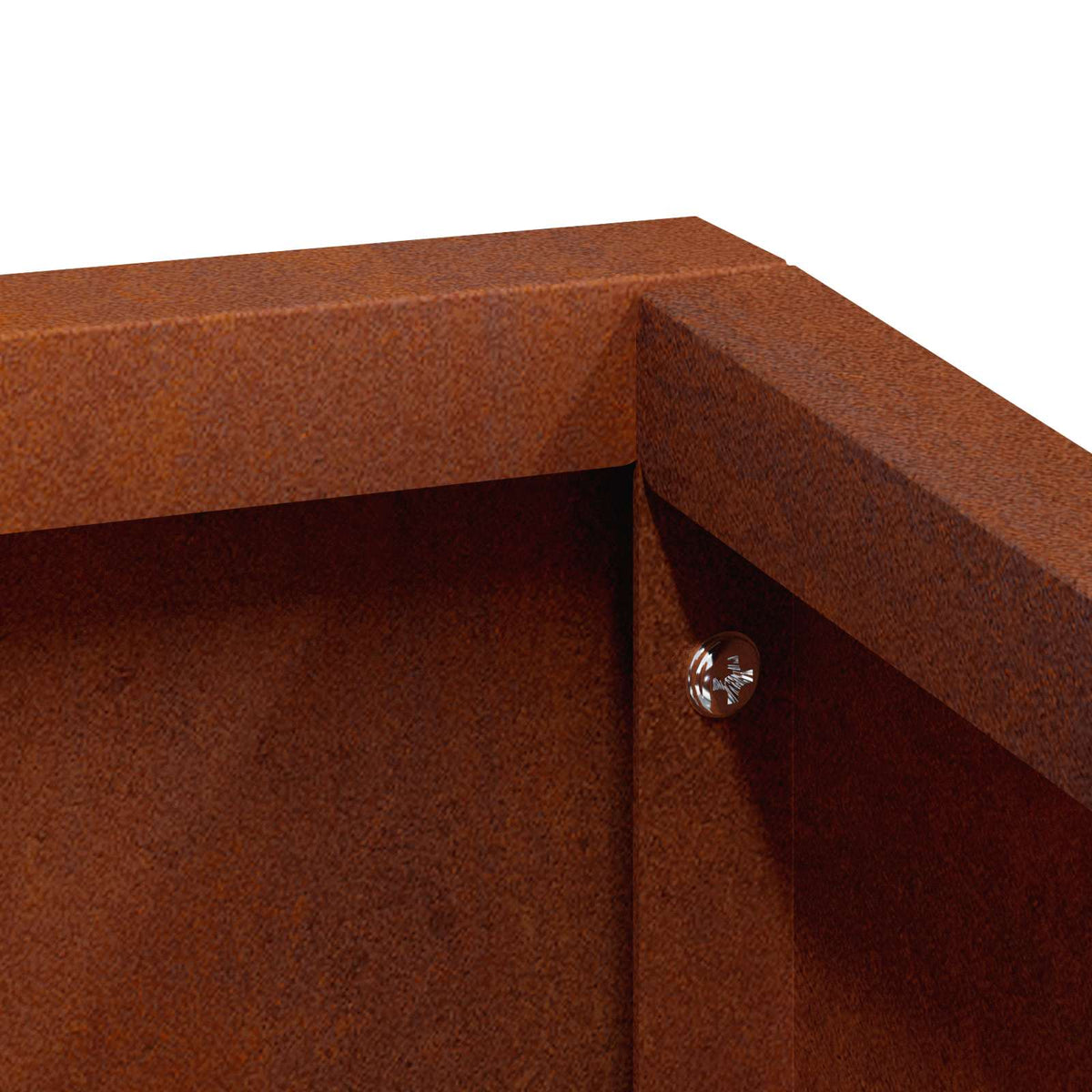 Garden Planter Brown 80 x 80 x 50 cm Weathering Steel