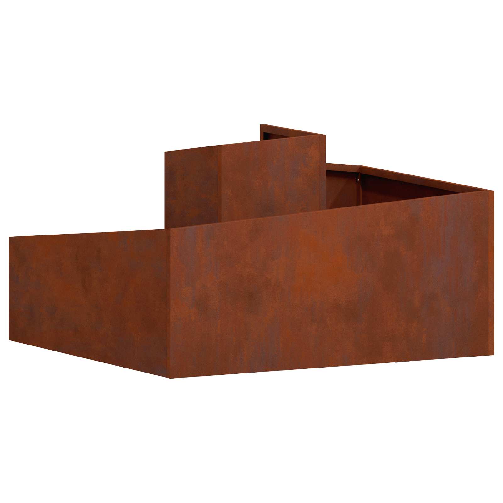 Garden Planter Brown 80 x 80 x 50 cm Weathering Steel