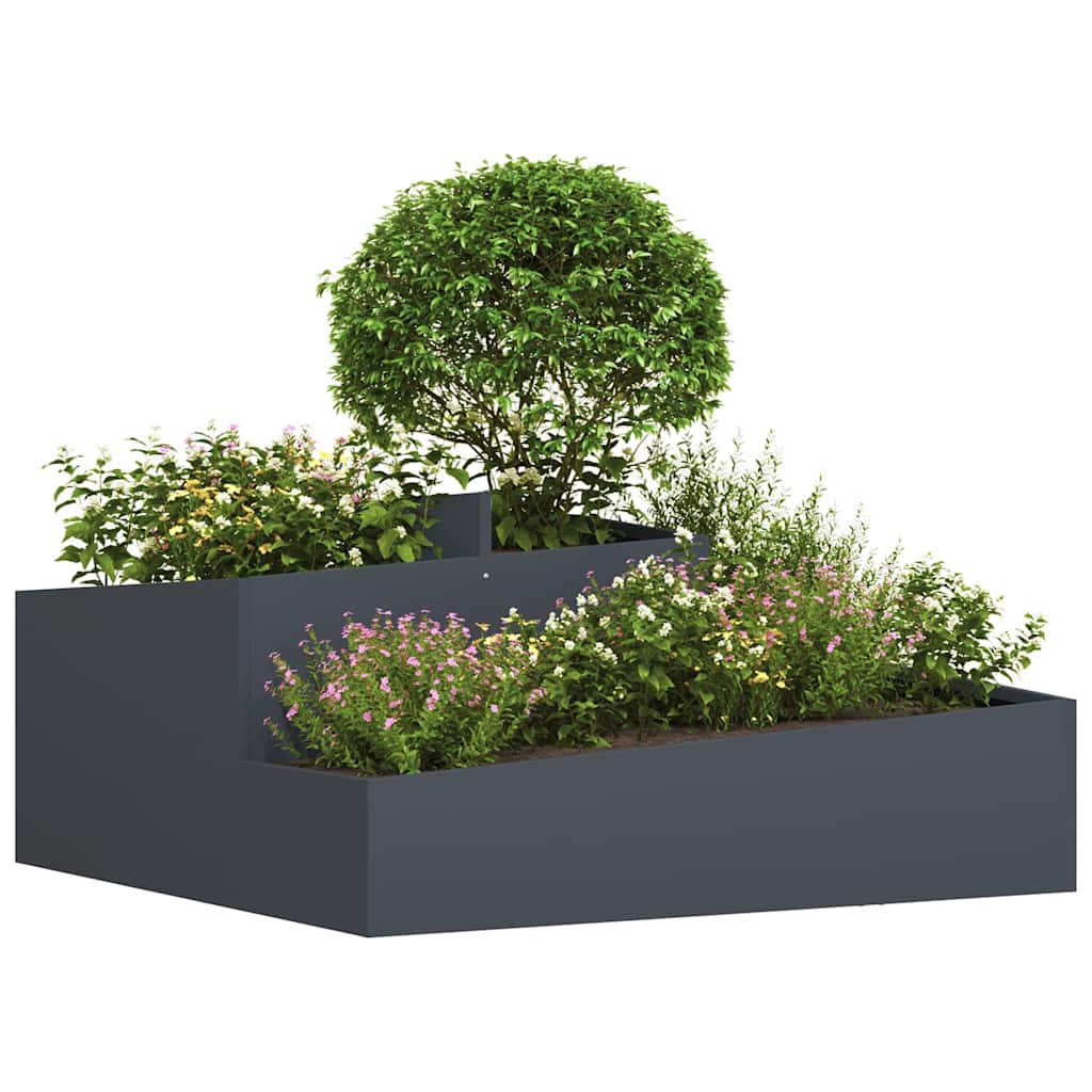 Garden Planter Anthracite 100 x 100 x 50 cm Cold-rolled Steel