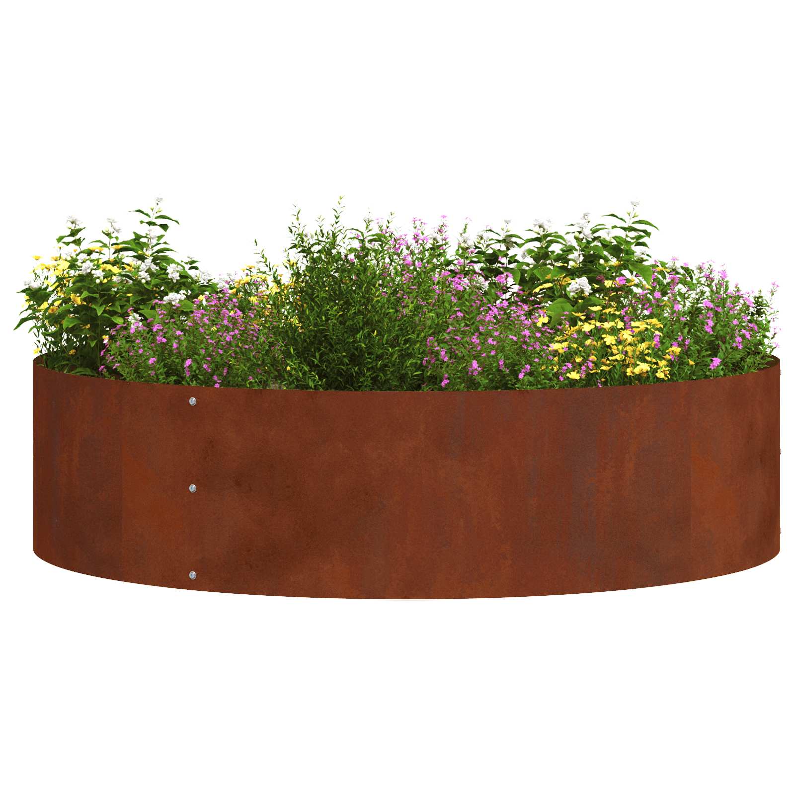 Planter Ring Brown 80 x 80 x 20 cm Weathering Steel