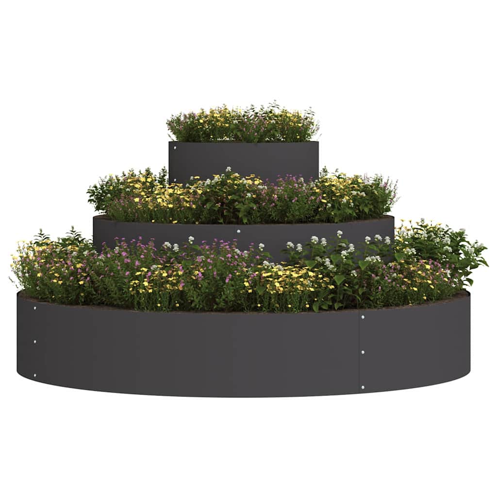Garden Planter Black 120 x 120 x 20 cm Cold-rolled Steel