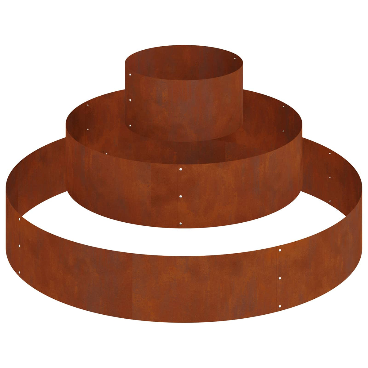 Garden Planter Brown 120 x 120 x 20 cm Weathering Steel
